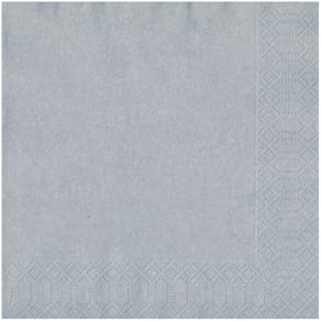 Serviette Duni Tissue Uni, silber, 33 x 33 cm, 20 Stück
