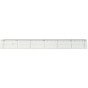 Linjal Tvärgraderad, plast, 50cm