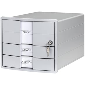 Schubladenbox HAN IMPULS, 3 Schubladen, lichtgrau