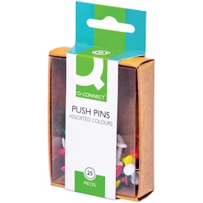 Pinnwandnadeln Q-CONNECT KF02029, sortiert, 25 Stück