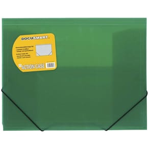 Plastmappe BNT Docusmart A4 grøn, elastiklukning, 24 stk