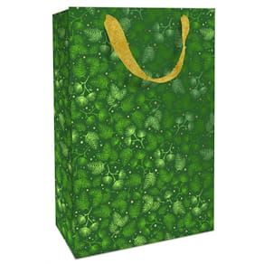 Geschenktragetasche BRAUN+COMPANY X-mas Twigs, grün, 36x26x13 cm
