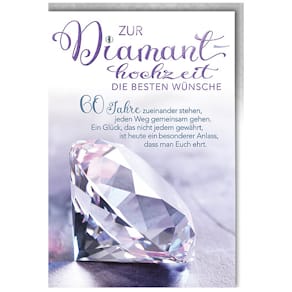 Glückwunschkarte Braun+ Company Diamantene Hochzeit