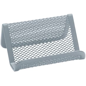 Visitenkartenaufsteller Q-CONNECT KF04729, Metall, silber