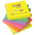 Memoblok Post-it Z-notes, 100 vel, ft 76 x 76 mm, neonkleuren, 6x