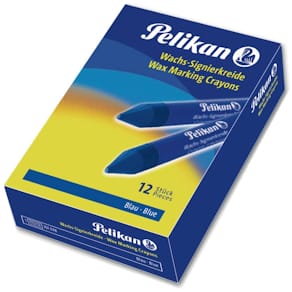 Signierkreide Pelikan 772/12, blau, 12 x 95 mm, 12 Stück