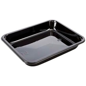 Plastbakke Færch 1-rums 1030 ml, sort PET, 178x227x35mm, 396 stk