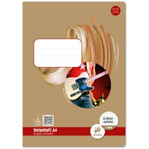 Notenheft Staufen Style, A4, 8 Blatt, 12 Systeme