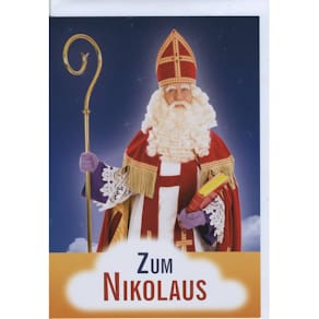 Nikolauskarte Noname, bunt, mit Briefumschlag (Weihnachten)