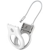 Secure Holder with Wire Cable for Airtag - White