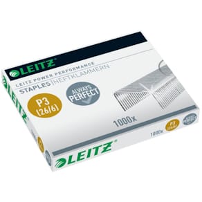 Heftklammern Leitz Power Performance P3, 26/6, verzinkt, 1000 St.