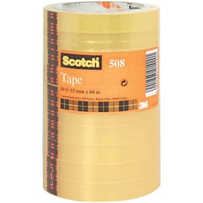 Klebefilm Scotch Transparent 508, 15 mm x 66 m, transparent (10 R