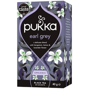 Te PUKKA Svart Gorgeous Earl Grey 20/fp