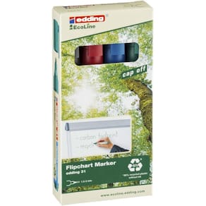 Marker edding EcoLine 31, rund 1,5–3 mm, assorteret, 4 stk