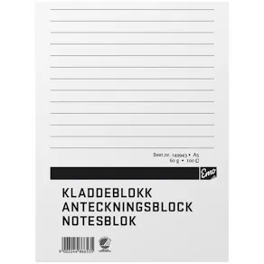 Anteckningsblock A5 100 blad TF linj
