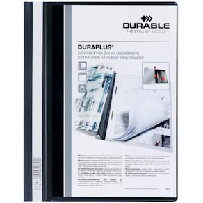 Schnellhefter Durable DURAPLUS, A4+, Panorama, schwarz