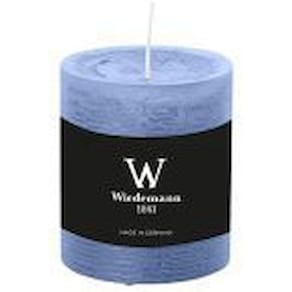 Stumpenkerze D-LUX MARBLE, graublau, 80x68 mm