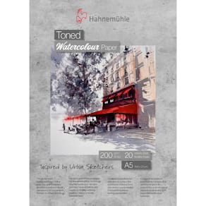 Skizzenblock Hahnemühle Toned Watercolour Pad, grau, A5, 20 Blatt