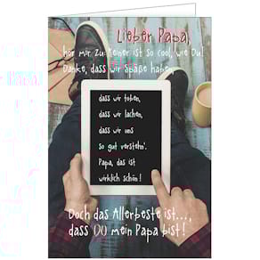 Grußkarte Noname Vatertag, bunt, mit Umschlag