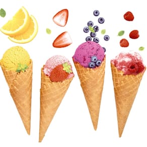 Motivserviette PAPER+DESIGN, 25 x 25 cm, Eiswaffel