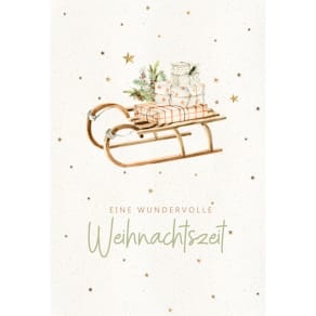 Weihnachtskarte Noname, geprägt, bunt, mit Umschlag