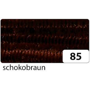 Chenilledraht Folia, 8 mm, 50 cm, 10 Stück, schokobraun