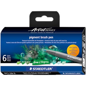 pigment brush penna Grön&Turkos