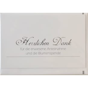 Danksagungskarten Trauer, mit Briefumschlägen, 5 Stück