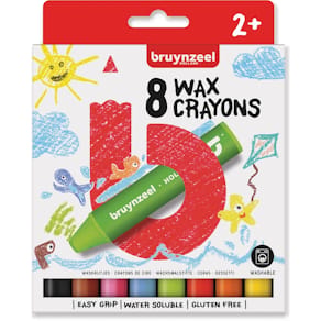 Waskrijt Bruynzeel Kids, set van 8 stuks in geassorteerde kleuren