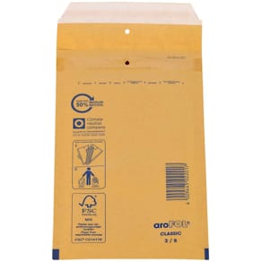 Luftpolstertasche AROFOL Gr.2/B, 140x225 mm, braun, 200 Stück