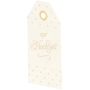 Geschenkanhänger Rössler Simply Love, Zur Hochzeit, 4 Stück, gold