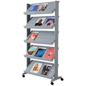 Prospektständer Paperflow easy Display 255N.35, 15xA4, alugrau