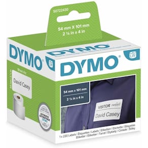 Etiketter DYMO hvid, rulle 220 stk