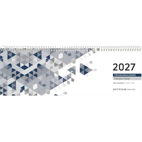 Pultkalender Zettler Typ 146, 1 Woche/1 Seite, 29,6x9,9 cm quer, 