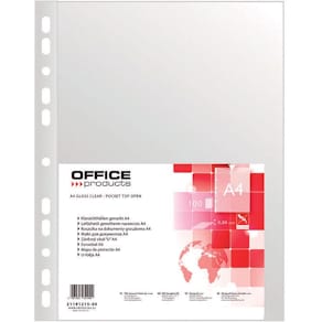 Showtas OFFICE products geperforeerde, A4, 40 micron, gekorreld