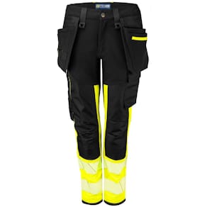 Bukse PROJOB 6543 dame C48 HiVis gul/sor