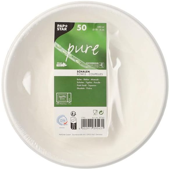 Tallerken dyp PURE bagasse 680ml (50)