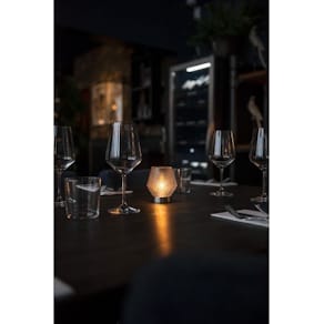 Ljuslykta KONSTSMIDE LED 10x11cm glas