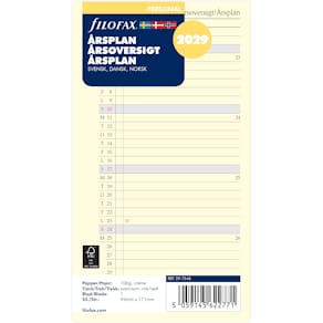 Filofax Årsplan Personal 2029 SE/DK/NO