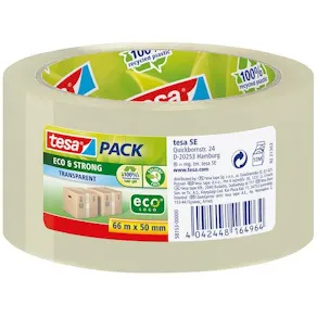 Packtejp TESA Eco & Strong Klar, PP, 50mm x 66m