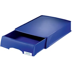 Briefkorb Leitz Plus, mit Schublade, A4, blau