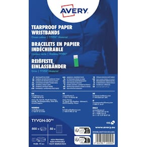 Armbånd TYVEK nummererte grønn (500)