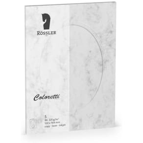 Passepartoutkarte Coloretti, B6, 5 St., grau marmora