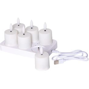 Värmeljus STAR T LED laddstation 6 ljus
