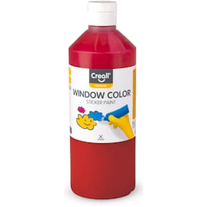 Fönsterfärg CREALL 500ml röd