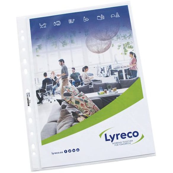 Plastlomme LYRECO B A4 topp 55my (100)