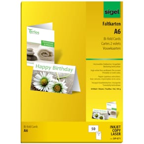 Faltkarten Sigel Design Karte, weiß