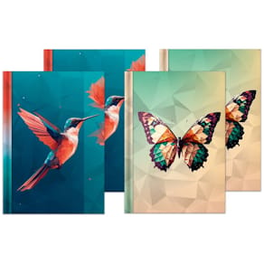 Notizbuch RNK Polygon, A5, 96 Blatt, kariert, 4er-Pack