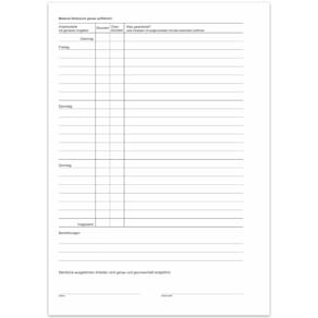 Wochenlohnblock RNK Rapport, DIN A4, 100 Blatt, grün