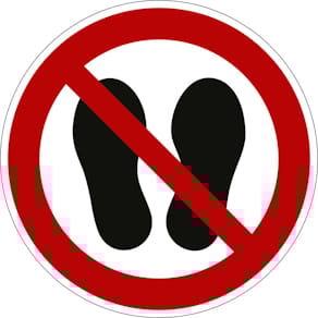 Schild MOEDEL, Betreten der Fläche verboten, Folie selbstklebend,